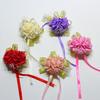 Foam Rose Flowers Bridal Bridesmaid Wrist Corsage Wedding Party Ribbon Bracelet