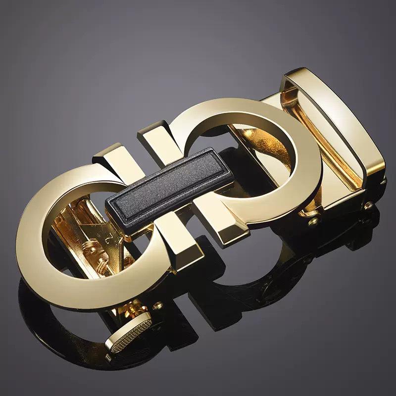 Men's High-End Leather Belt with Automatic Buckle: Durable, Stylish Gift for Young and Middle-Aged Fashion Trends