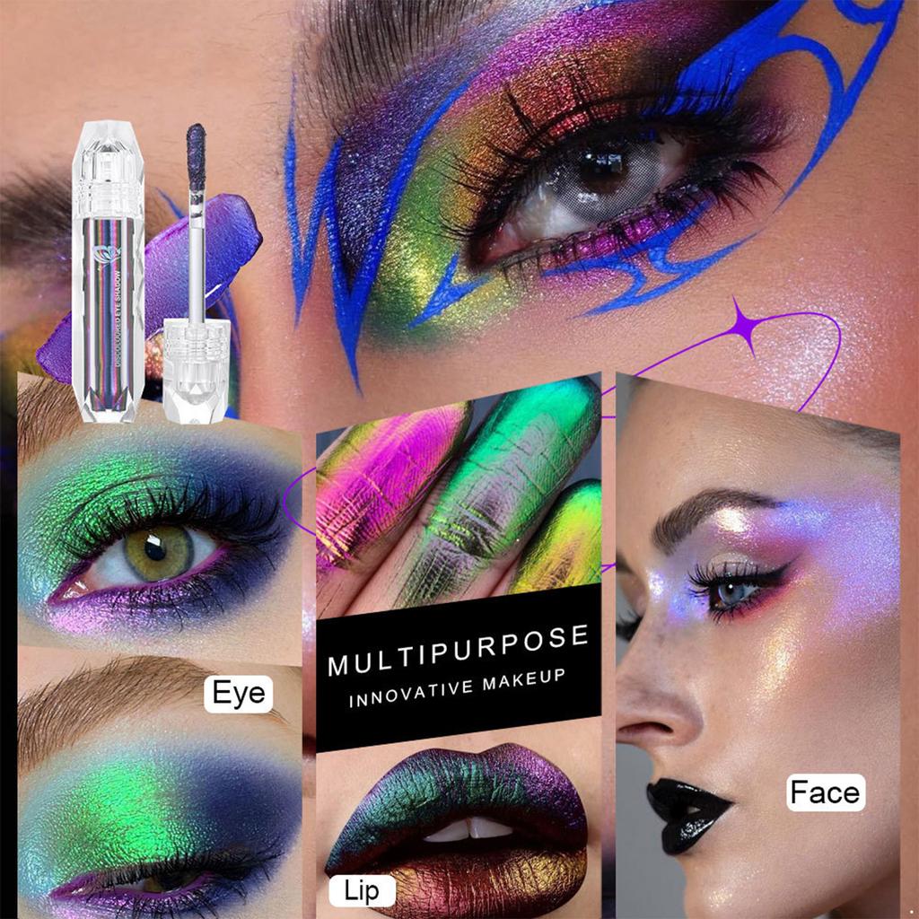1Pc Chameleon Liquid Eyeshadow Metallic Glitter Shimmer Long Lasting Waterproof Eye Makeup Vegan Cruelty Free for Women Girls Party
