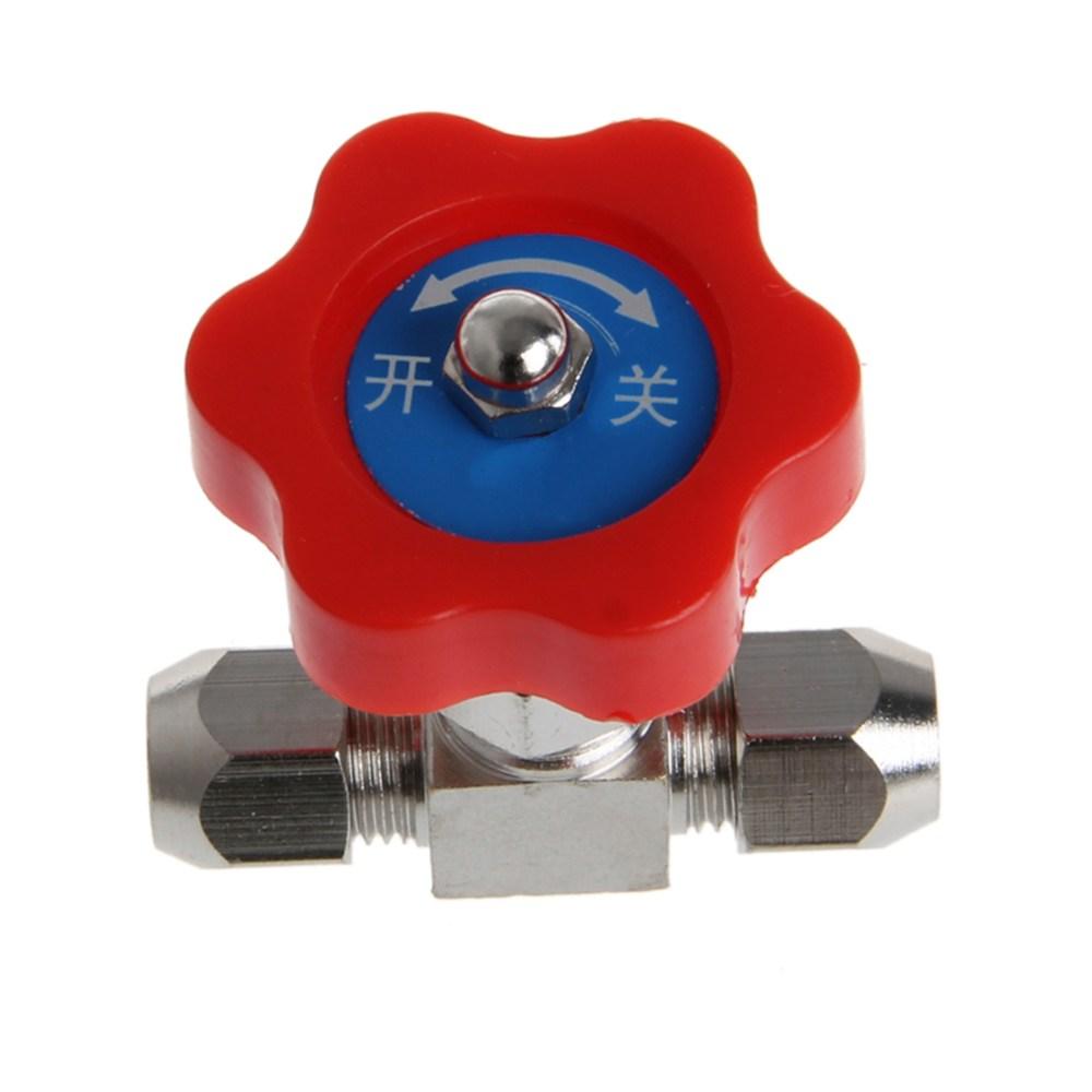 1PC 6mm 8mm 10mm 12mm Hole Dia Orange Plastic Handle Metal High Pressure Durable Tube Needle Type Globe Valve
