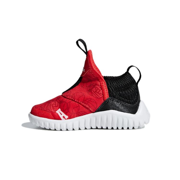 New Adidas Rapidazen I Low-Top Running Shoes Red Black Infant And Toddler D96845