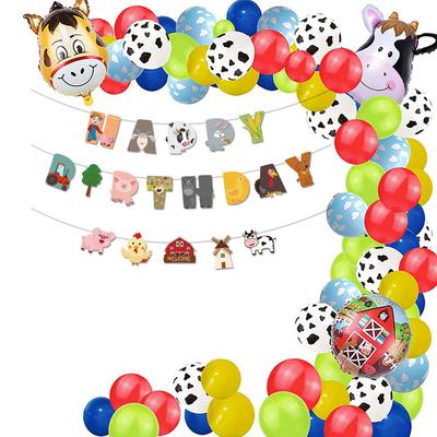 Farm Animal Party Decoration Farm Walk Balloon Decoration Package Birthday Party Supplies In Farm Yard