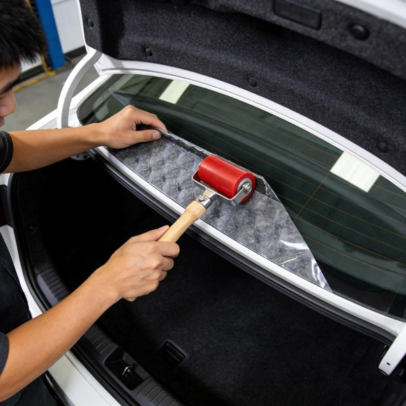 Car Film Applicators Roller Wood Metal Silicone Ergonomic Sound Deadening Roller For Comfortable Use In Car Modification