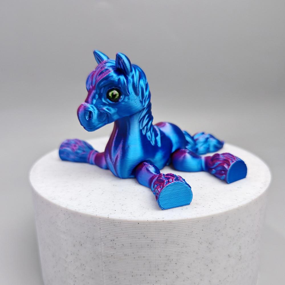 PLA 3D Printed Chameleon Model Multicolor Multi-jointed Chameleon Action Figure Movable Articulated Animal Figurine