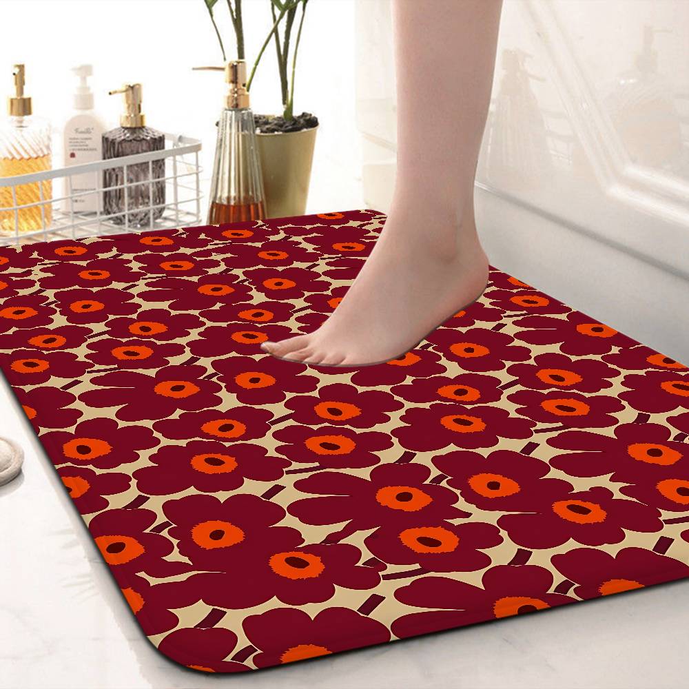 M-Marimekko-U-Unikko Ziedi Telpas Paklāji Neslīdoši Absorbē