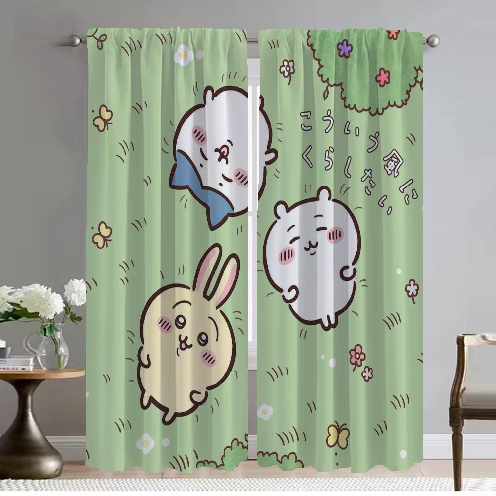 

Чиикавас Занавеска для комнаты 2 панели занавесок Перегородка для детской комнаты Тюль для спальни Домашние интерьерные шторы Жалюзи Гостиная W50xH70cmx2pcs-CL