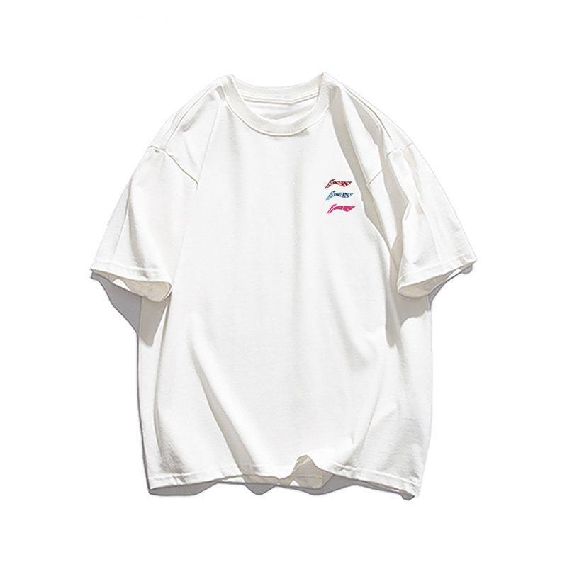 Li Ning T Shirts Unisex White Crew Neck ATSW733-2 2XL