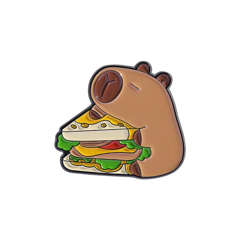 

Набор значков Звездная Капибара : Универсальные Экологичные Металлические Значки с Животными