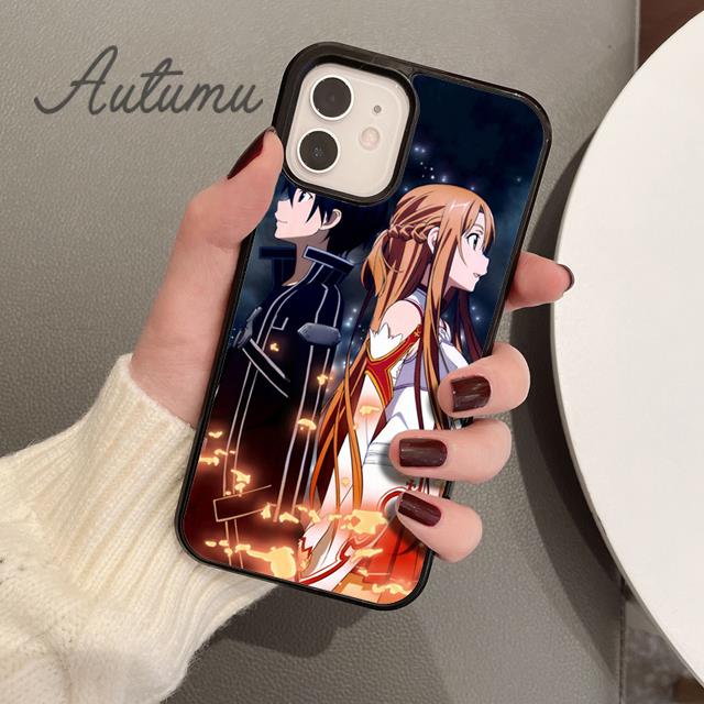 Yuuki Asuna Phone Case for iPhone 11 12 13 14 Pro Max Mini X XR XS SE 2020 5 6S 7 8 Plus Samsung Galaxy S21 S22 Cover Shell
