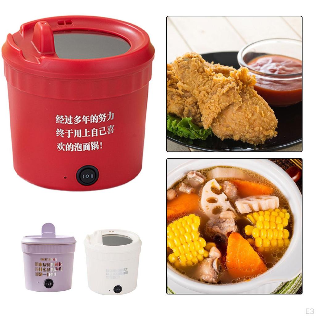 Portable Soup Steamer Multifunctional Electric Cooker for Pasta Porridge Egg violet