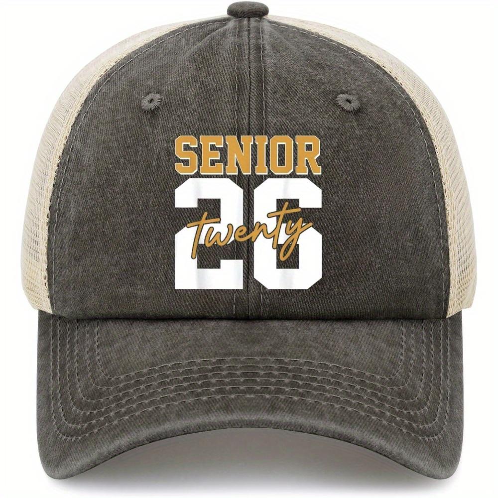 Class of Senior Graduation Cap Washed Baseball Cap with Comfortable Fit Durable Breathable for Graduate Gift