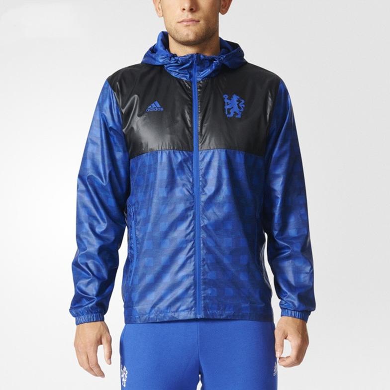 Adidas Modische Vielseitige Hautfreundliche Kapuzenjacke Herrenjacken Blau B28323