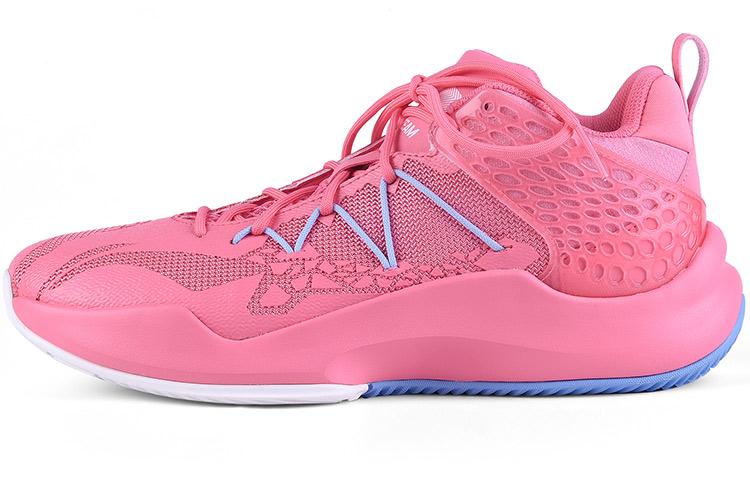 Li Ning SONIC 8 TD Team Edition Средневысокие Баскетбольные Кроссовки Мужские Розово-Белые ABPQ011-7 41