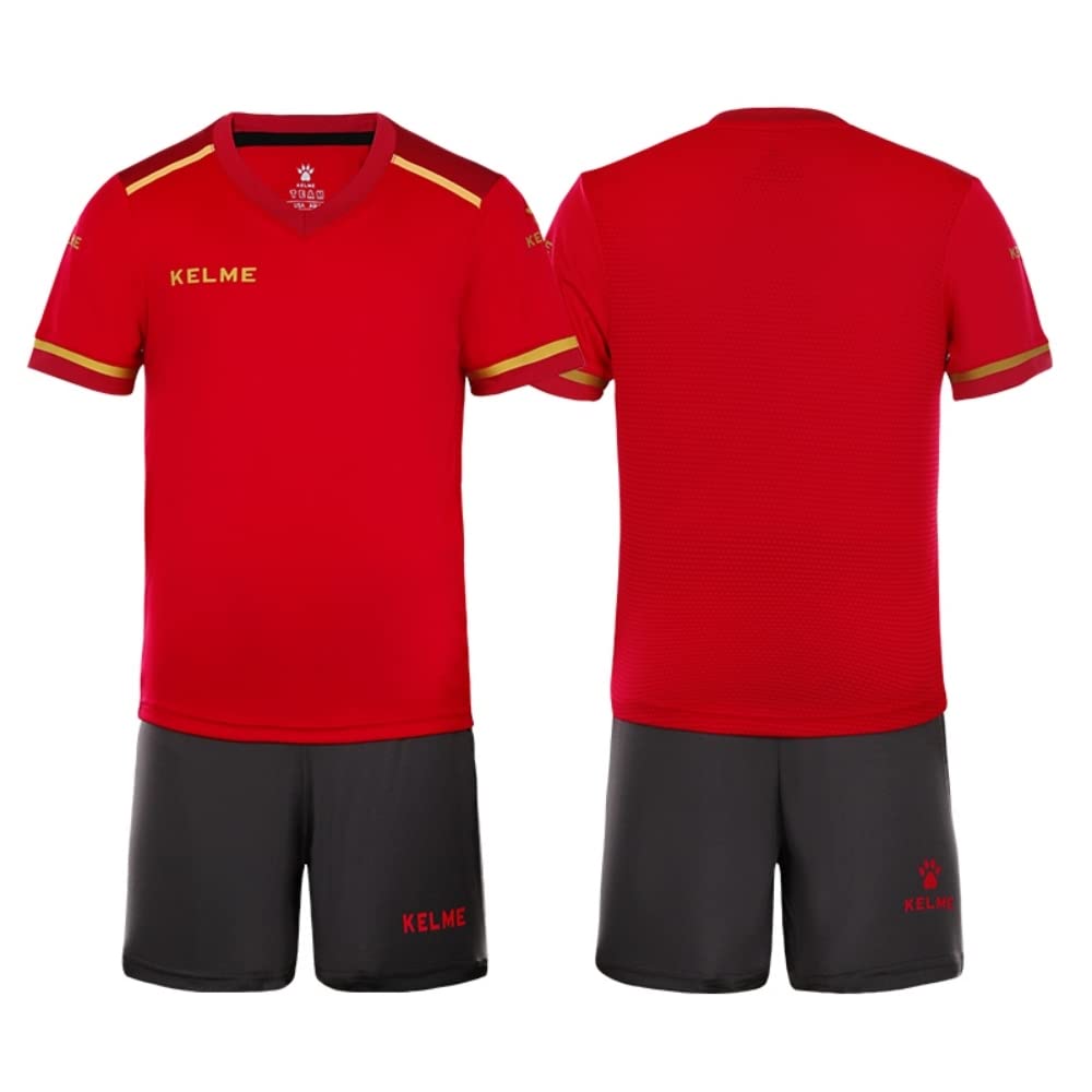 

Kelme Junior Soccer Training Set, Short Sleeves and Shorts, Quick-Drying and Breathable, Red, Size 120