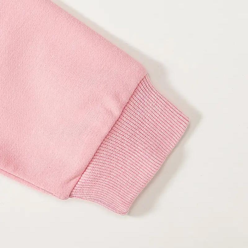 Mädchen-Kleid mit niedlichem Einhorn-Aufdruck, langärmelig, Rundhalsausschnitt, Netzstoff