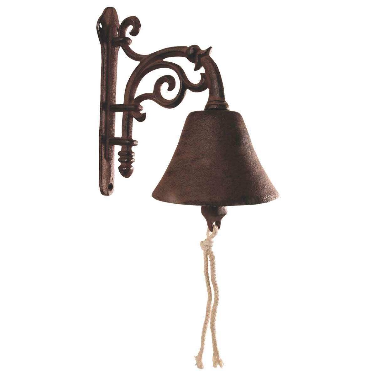 Cloche de porte décorative en fonte