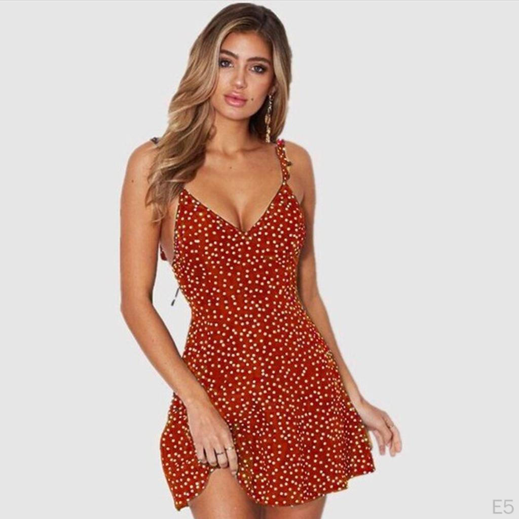 's Casual Short Dress Travel Dresses Beach Party Suspender Skirt for Traveling