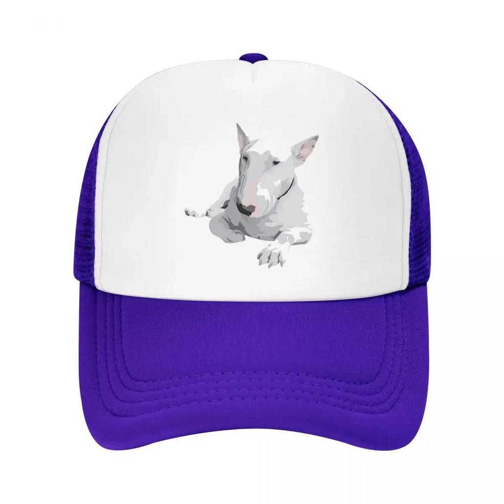 Individuelle English Bull Terrier Trucker-Kappe für Unisex-Damen, verstellbare Baseballkappe für Erwachsene, Hip-Hop-Dad-Hat