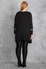 Women's Style Plus Size Tunic Large Size Black Rib Detailed Tunic