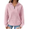 Ladies Fashion Casual Long Sleeve Pullover Top With  Pockets
