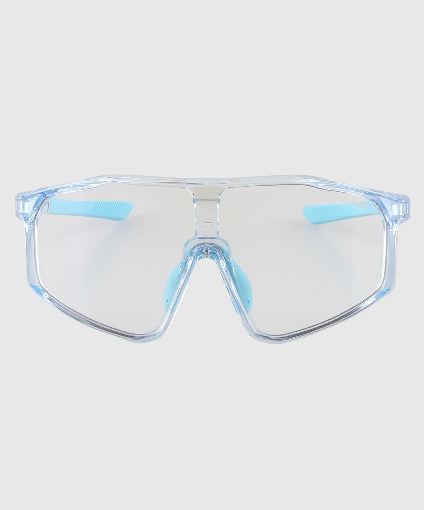 Tuditeo Sports Running Goggles Iter Sunglasses C7 Photochromic Blue/Clear Frame Blue