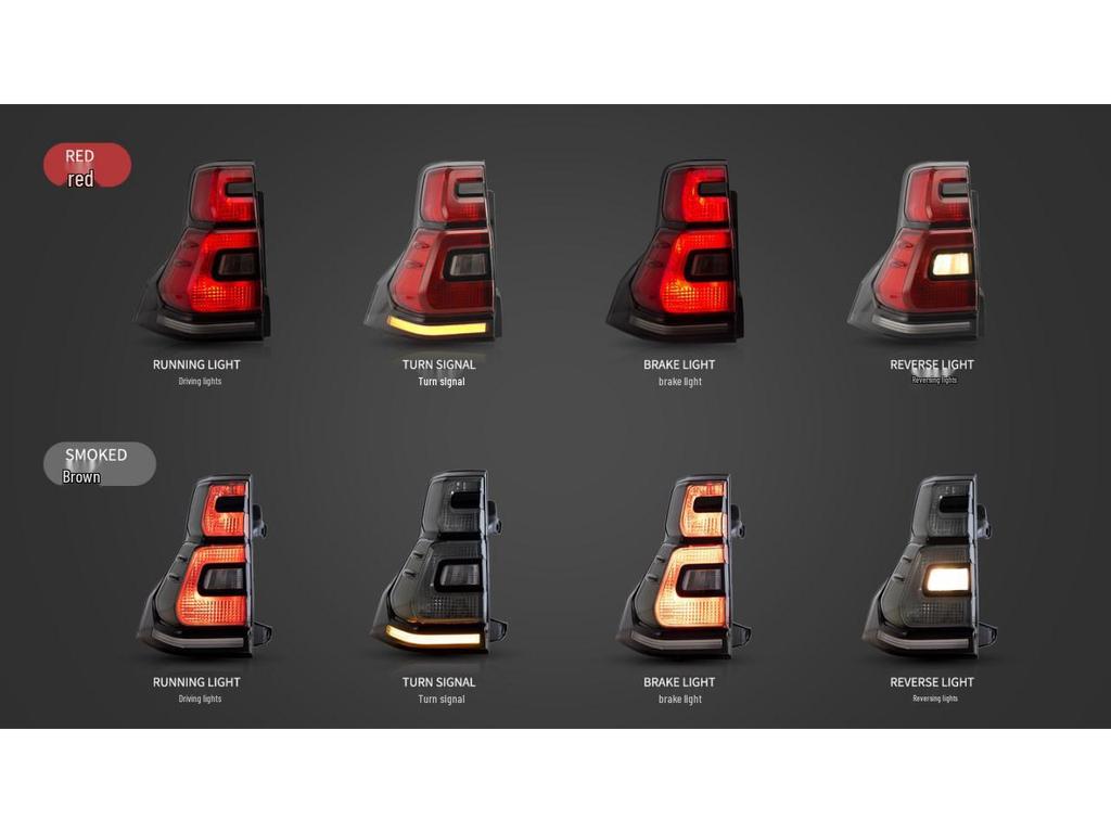 LED Turn Signal Taillights for 2010-2016 Toyota Lexus GX 460 Prado