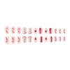 Christmas Pink Press on Nails with Flash Glitter Sweet & Charming Reusable False Nails for Women and Girl Nail Salon