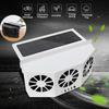 Ventilador de Ventana de Coche con Energía Solar Auto Ventilado Aire Acondicionado Frío 3 Ventiladores Refrigerador Nuevo