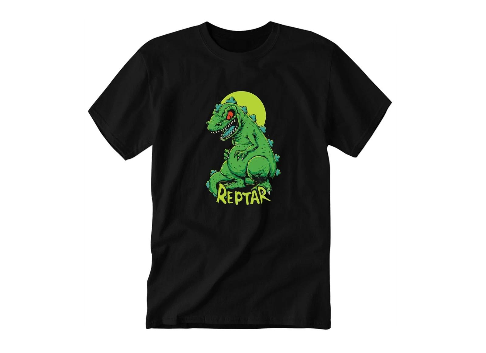 T-Rex Cartoon Illustration art | Youth & Adult Unisex Tee Tshirt XL