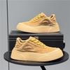 Board shoes new autumn leather casual shoes trendy and light platform shoes lace-up low-top shoes ms
