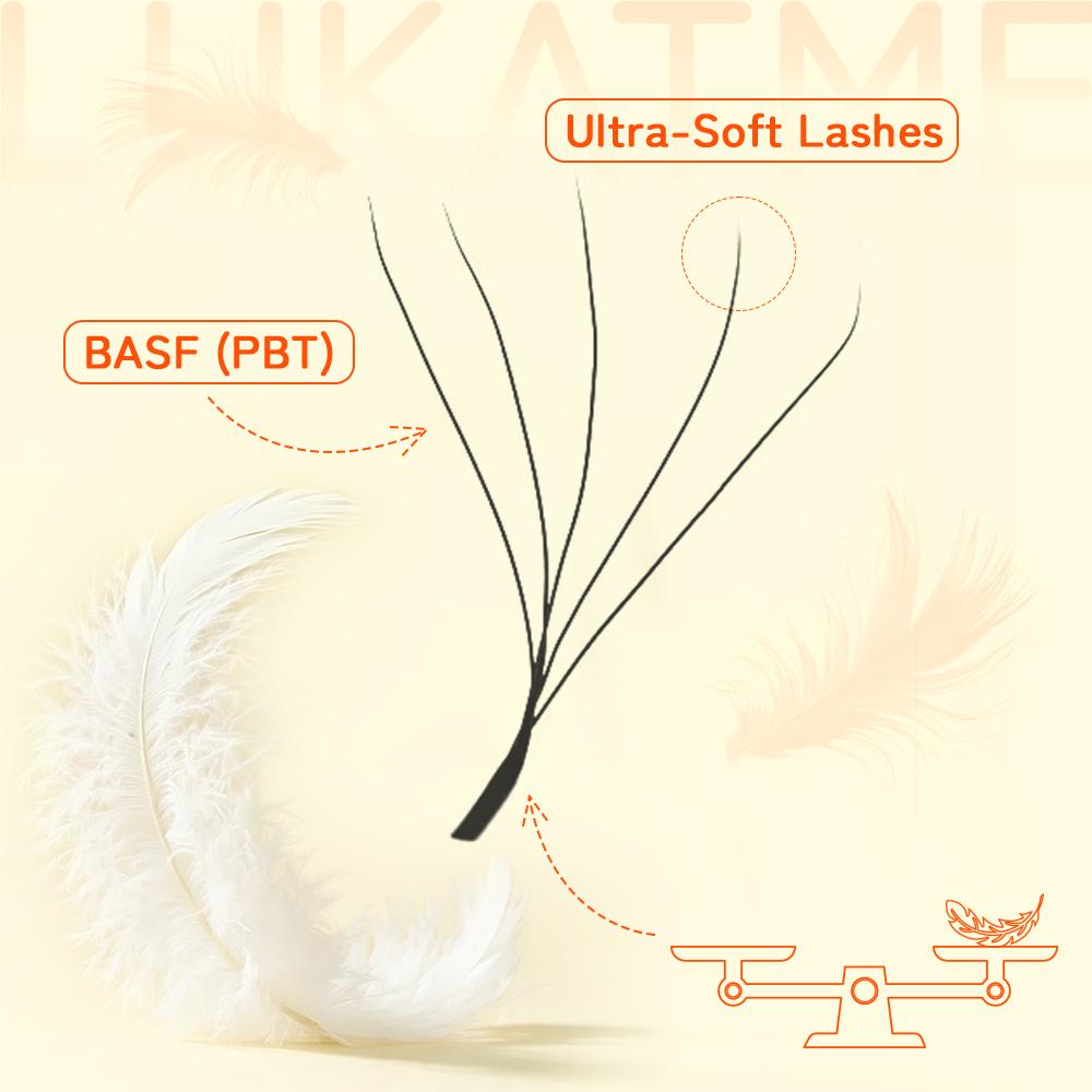 LUKATME W 3D 4D 5D 6D 7D Eyelash Extension Premade Fans YY Lashes for Beginner Practice Easy Apply Fluffy U Shape False Eyelash