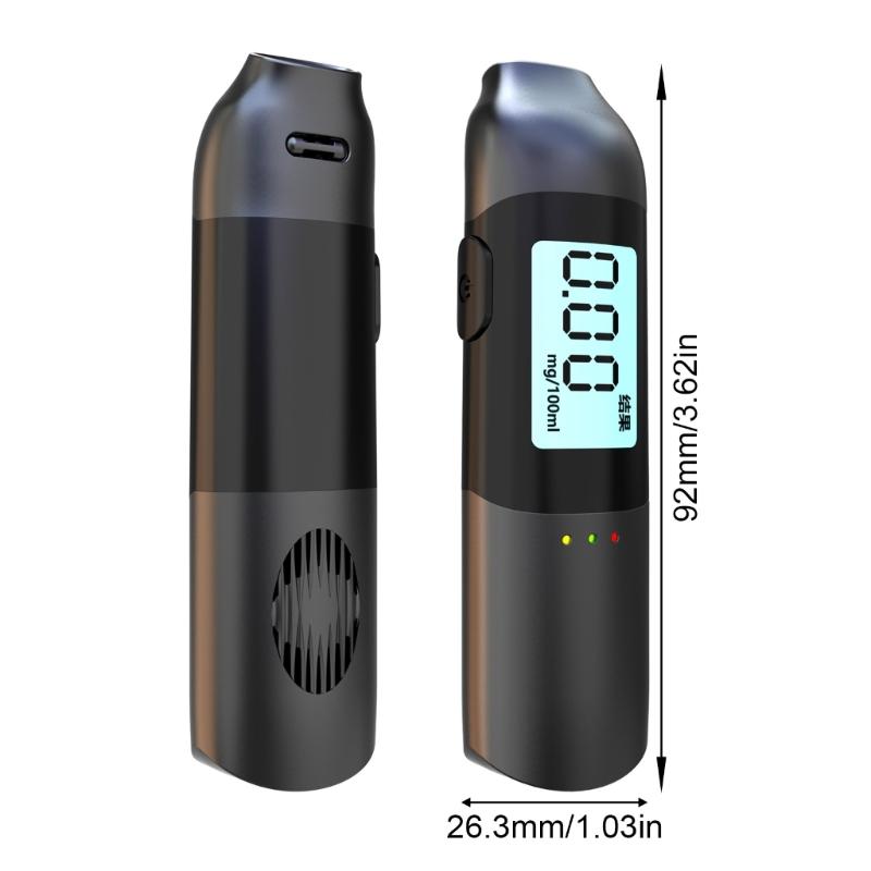 Handheld High Accuracy Breath Alcoholicity Tester Detector Testing With Backlits LCD Indication Screen For Safe Driving