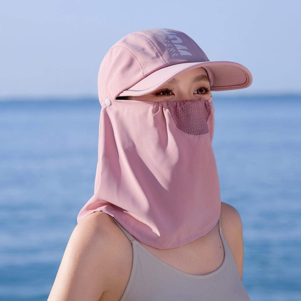 UV Protection Duck Tongue Sun Protection Hat Women's Outdoor Sports Sun Hat Cycling Sun Protection Mask Neck Protection Integrated Face Protection Hat