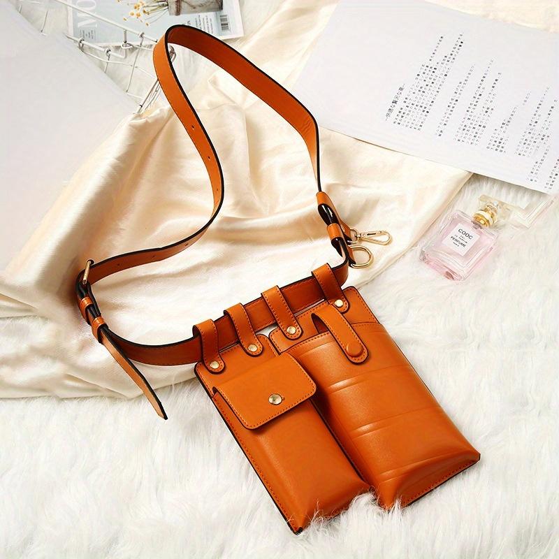 1Pc Women Waist Pack Leather Fanny Pack Luxury Women Belt Bag Crossbody Bags for Women Casual Chest Pack Female Purse