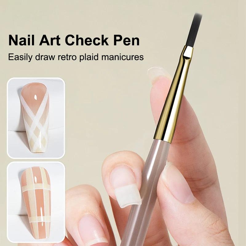 Nail Art Brush Multifunctional Stripe Liner Brushes Modeling Water Ripple Diy Design Hard Bristle Brush Nail Art Tools