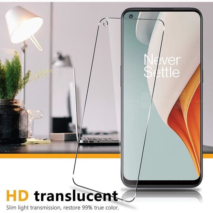 Pack 2 Tempered Glass for One Plus Nord N100 - E.F.CONNECTION - Anti Fingerprint High Resistance Screen Glass Films