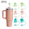 Silicone Ghost Dust Cap for Stanley Halloween Theme Dust-Proof Straw Protector Reusable Straw Cover Water Cup Tumbler Accessory