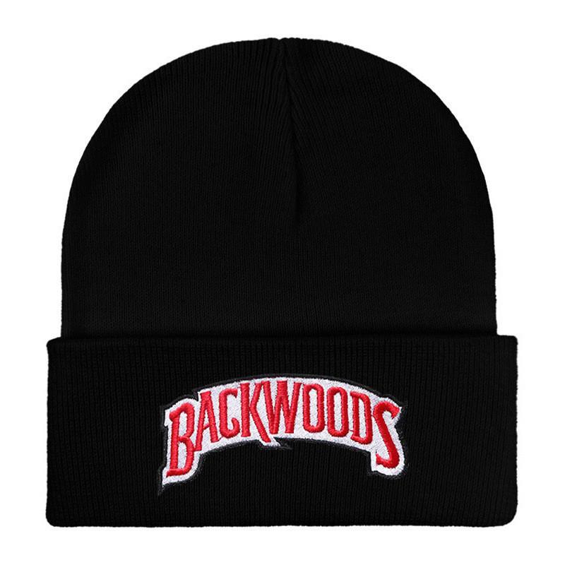 Backwoods Embroidered Beanie Hat With Adjustable Fit For Street Fashion And Cold Weather