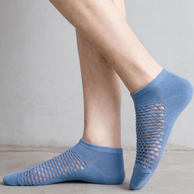 1/5 Pairs Women's Fashion Breathable Casual Ankle Cave Funny Mesh Sock Cotton Short Socks for Women