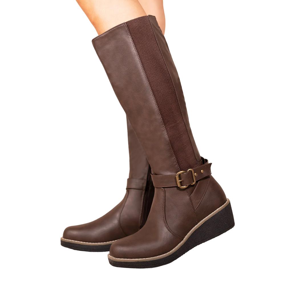 Where's That From Womens/Ladies Ayleen Wedge Knee-High Boots