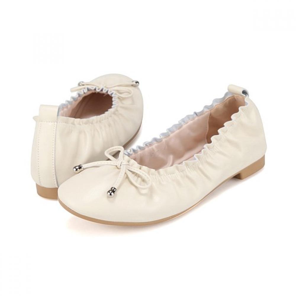 Barbara Soft Leather Minimal Feminine Flat 1cm Bqj127iv