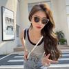 Milk Coffee Couple Sunglasses Sunscreen UV Protection Advanced Sense Red Bean Sunglasses