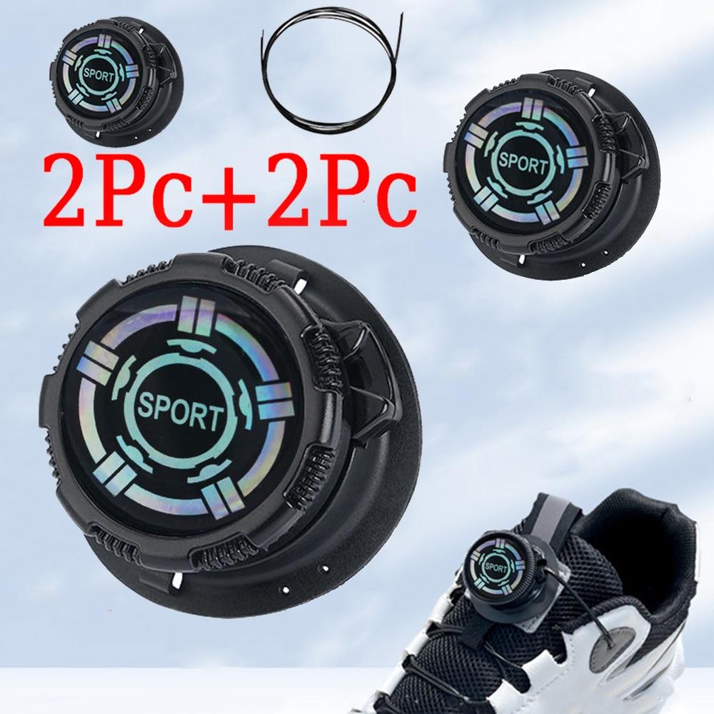 

1pair Rotating Metal Wire Swivel Automatic Buckle Rope Sneaker ShoeLaces for Kids/Adult No Tie Shoe Laces Quick Lock Shoestrings