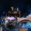Fountain Fogger Gift Witch Jar Party Prop Fog Maker Witch Pot Smoke Machine Halloween Decoration