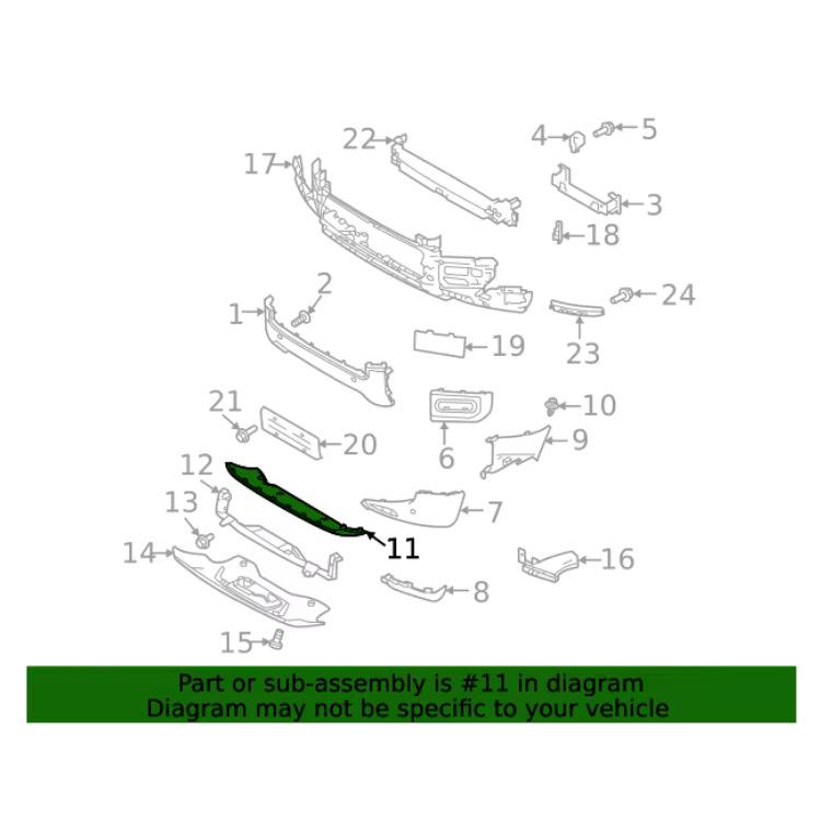 LR132669 fits the front bumper trim panel of the new Land Rover Defender.