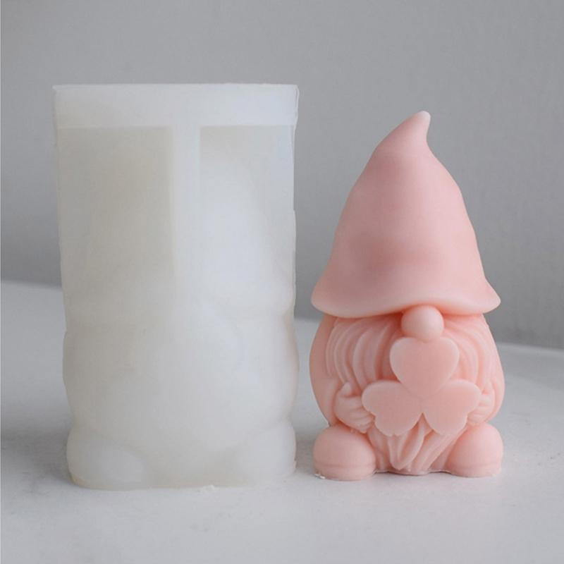 Vánoční trpaslík silikonová forma DIY epoxidová pryskyřice forma stolní ozdoba forma nástroj na výrobu vonné svíčky sádry snadno se čistí
