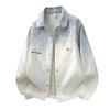 Nouvelle chemise décontractée ample polyvalente Printemps Automne Mode Homme Tie-dye Dégradé Couleur Manches Longues