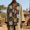 African Kente Print Scarf Stole Sash For Women Men Unisex Fashion Accessory Shawl Cotton Scarf for Black History Month