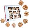 Set of Wooden 3D Puzzle Blocks 9-in-1 Game | IQ Logic Puzzles (B017)