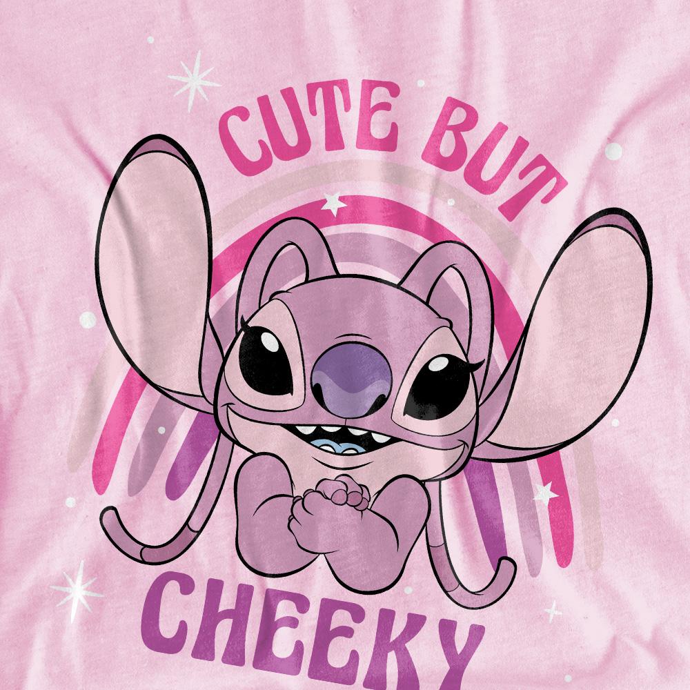 Lilo & Stitch Girls Cute But Cheeky Angel Rainbow T-Shirt